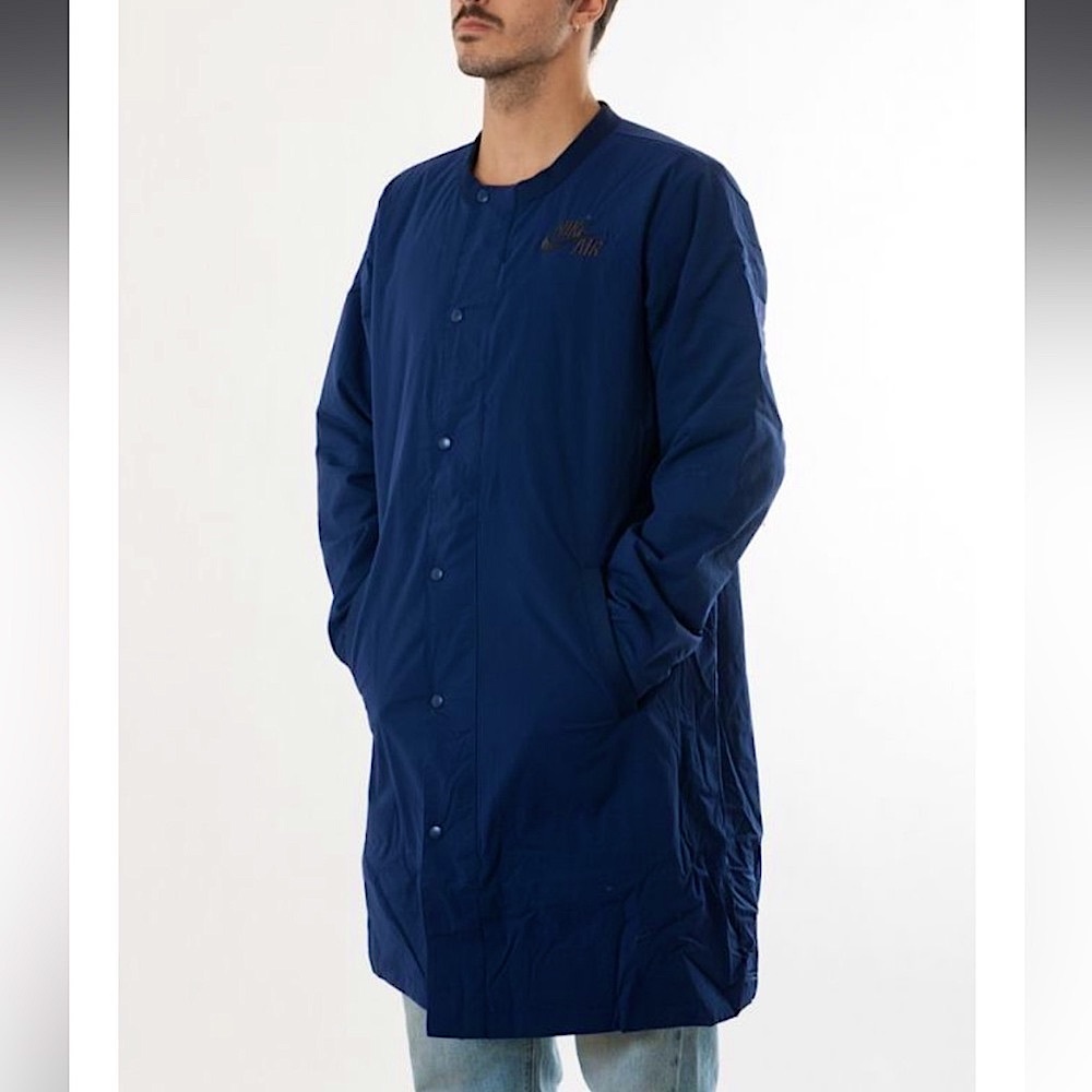 Nike Air Longline Varsity Bomber Jacket Coat Parka Na… Gem